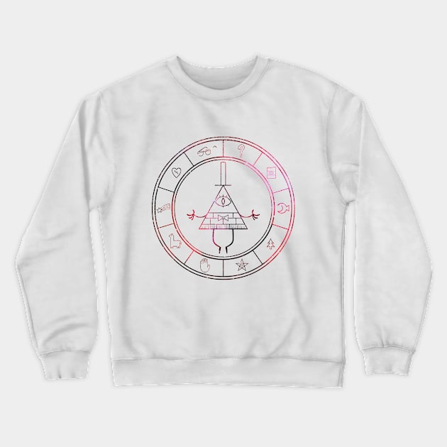 gravity falls- bill cipher wheel space Crewneck Sweatshirt by Rebellion10